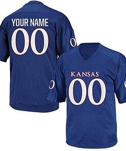 Custom Kansas Jayhawks Jersey Name and Number NCAA College Football