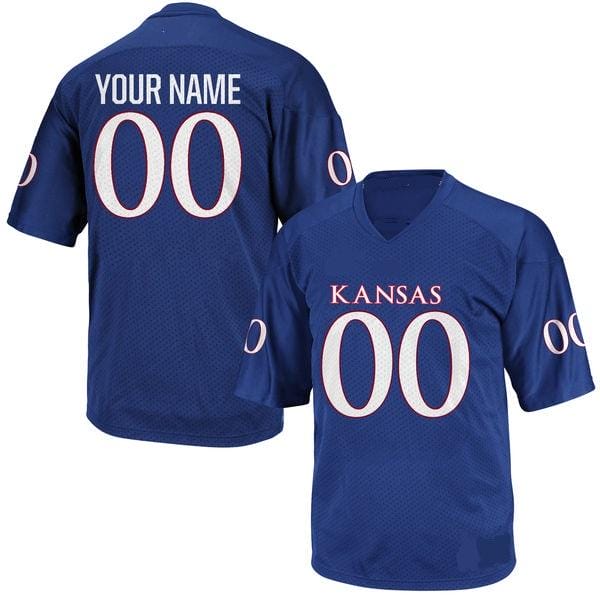 Custom Kansas Jayhawks Jersey Name and Number NCAA College Football