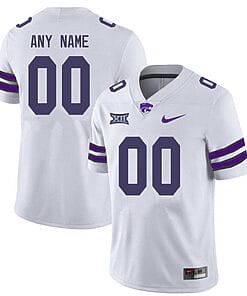 Custom Kansas State Wildcats Jersey Name and Number NCAA College Football White