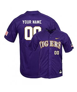 Custom LSU Tigers Baseball Jersey