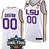 Custom LSU Tigers Jersey College Basketball 2023 NCAA Final Four Garnet
