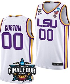 Custom LSU Tigers Jersey College Basketball 2023 NCAA Final Four Garnet