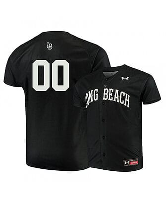 Custom Long Beach Baseball Jersey Name And Number State Dirtbags College Black