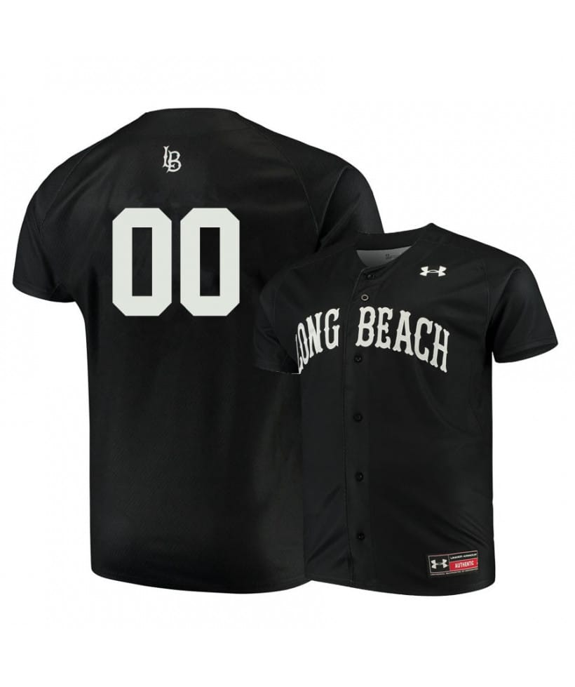 Custom Long Beach Baseball Jersey Name And Number State Dirtbags College Black