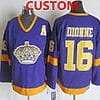 Custom Los Angeles Kings Jersey Name And Number 1977-79 Purple CCM Vintage Throwback