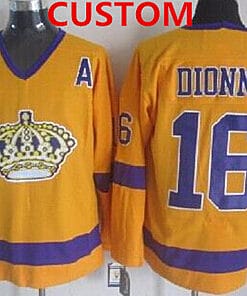 Custom Los Angeles Kings Jersey Name And Number Yellow Throwback CCM