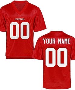 Custom Louisiana Lafayette Ragin Cajuns Jersey Name and Number NCAA College Football Red