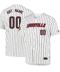 Custom Louisville Cardinals Baseball Jersey Name and Number College White