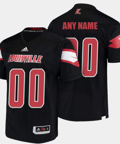 Custom Louisville Cardinals Jersey Name and Number NCAA College Football Black