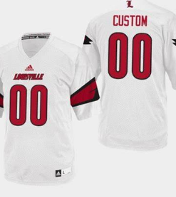 Custom Louisville Cardinals Jersey Name and Number NCAA College Football White