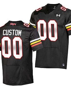 Custom Maryland Terrapins Jersey Name and Number Black College Football 2023