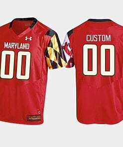 Custom Maryland Terrapins Jersey Name and Number NCAA College Football Under Armour Red