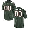 Custom Miami Hurricanes Jersey Name and Number NCAA College Football Green