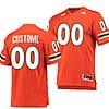 Custom Miami Hurricanes Jersey Name and Number NCAA College Football Premier Orange