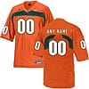 Custom Miami Hurricanes Jersey Name and Number NCAA College Football Replica Orange
