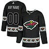Custom Minnesota Wild Jersey Name And Number Black Team Logos Fashion