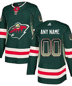 Custom Minnesota Wild Jersey Name And Number Green Drift Fashion