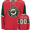 Custom Minnesota Wild Jersey Name And Number Red