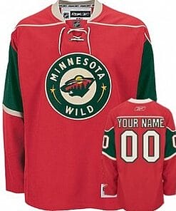 Custom Minnesota Wild Jersey Name And Number Red