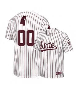 Custom Mississippi State Baseball Jersey Name And Number Bulldogs College White