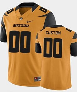 Custom Missouri Tigers Jersey Name and Number NCAA College Football Gold