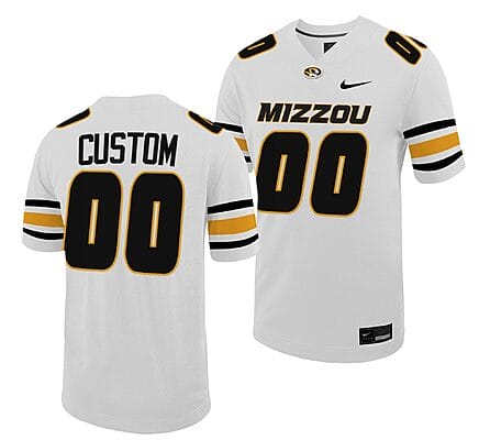 Custom Missouri Tigers Jersey Name and Number NCAA College Football Untouchable White