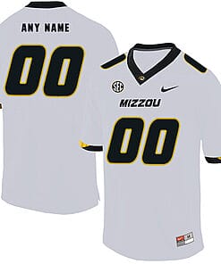 Custom Missouri Tigers Jersey Name and Number NCAA College Football White
