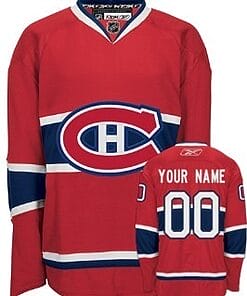 Custom Montreal Canadiens Jersey Name And Number Red CH