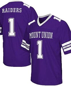 Custom Mount Union Raiders Jersey Name and Number NCAA College Football Purple