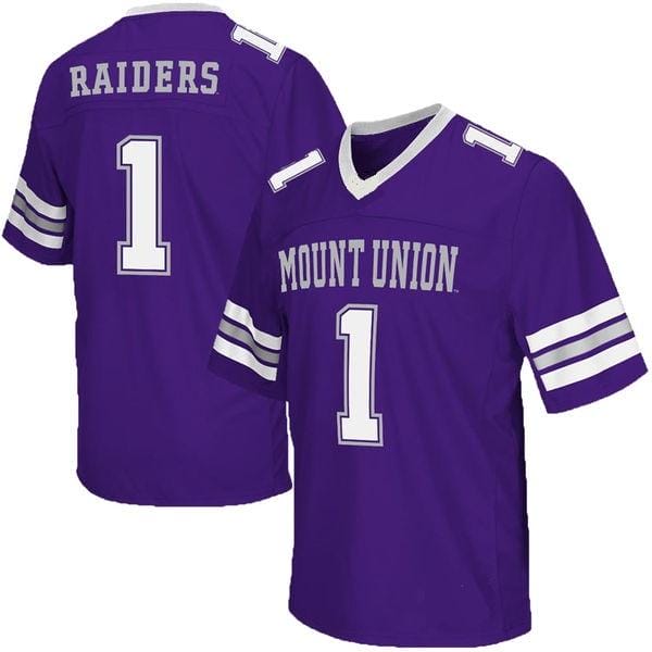 Custom Mount Union Raiders Jersey Name and Number NCAA College Football Purple