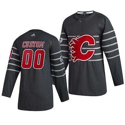 Custom NHL All-Star Jersey Name And Number 2020 Gray Game Calgary Flames