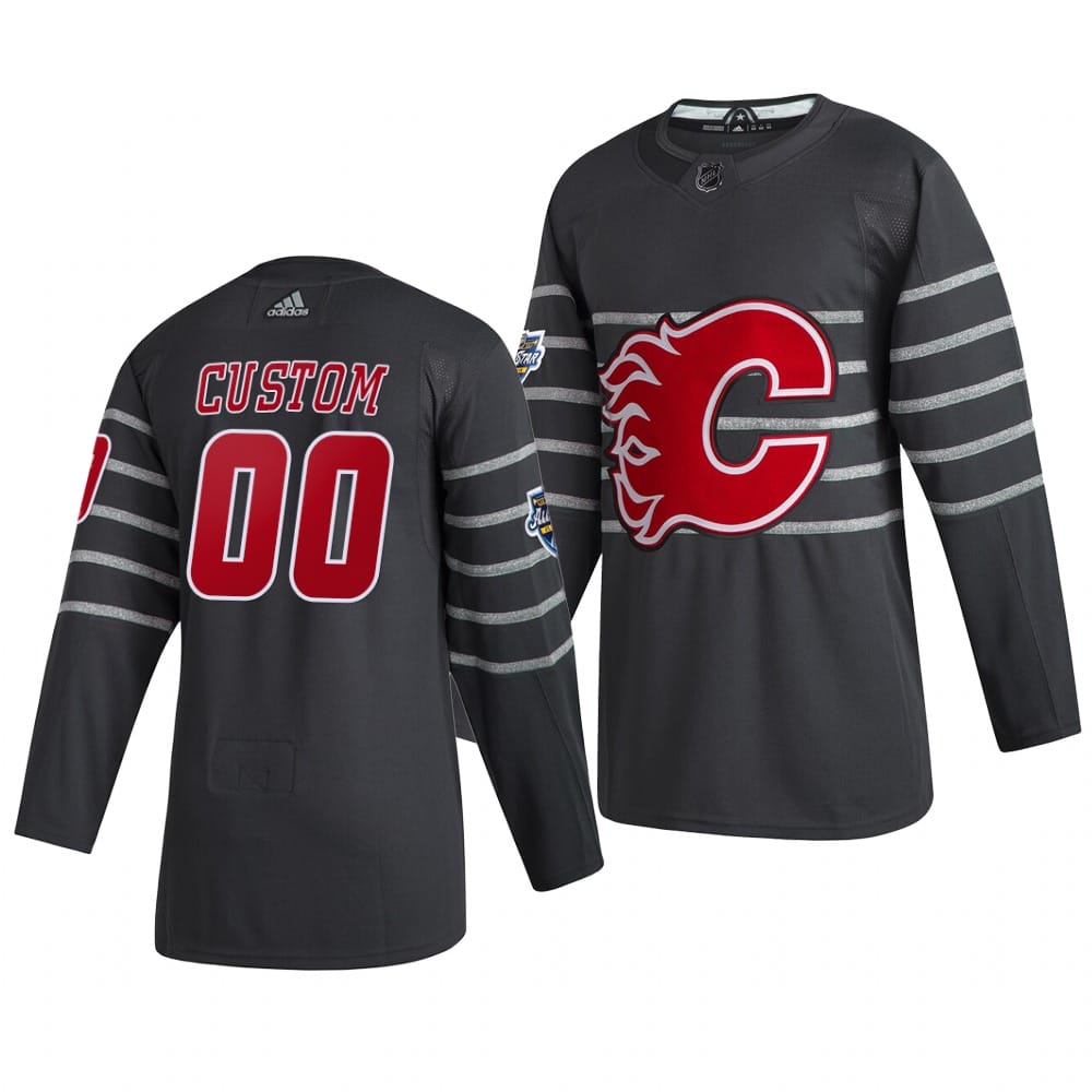 Custom NHL All-Star Jersey Name And Number 2020 Gray Game Calgary Flames