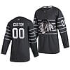 Custom NHL All-Star Jersey Name And Number 2020 Gray Game Chicago Blackhawks