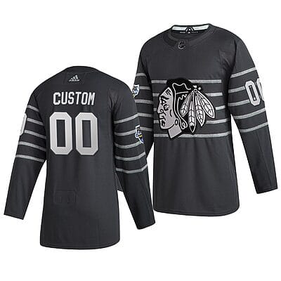 Custom NHL All-Star Jersey Name And Number 2020 Gray Game Chicago Blackhawks