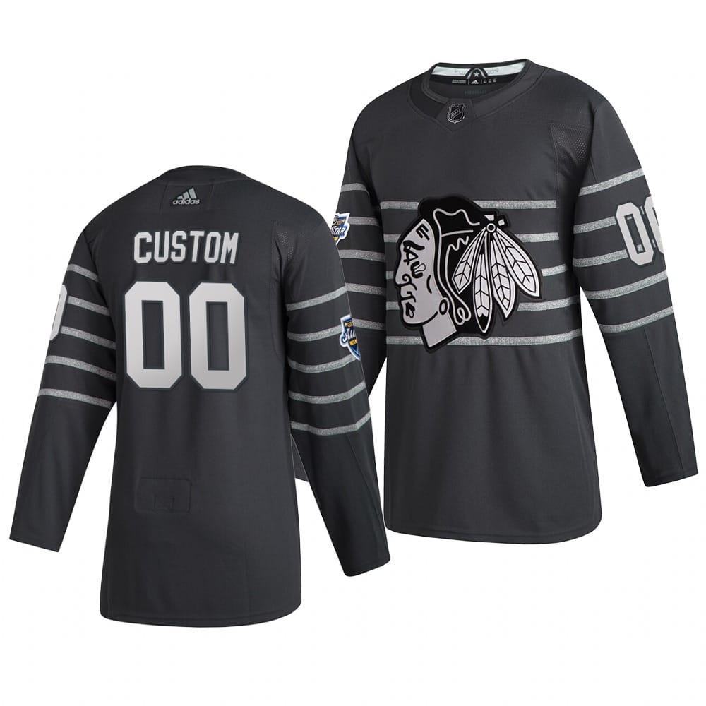 Custom NHL All-Star Jersey Name And Number 2020 Gray Game Chicago Blackhawks