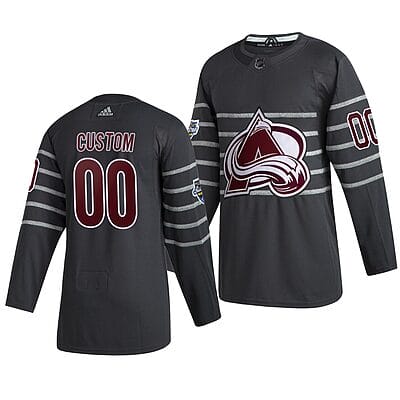 Custom NHL All-Star Jersey Name And Number 2020 Gray Game Colorado Avalanche