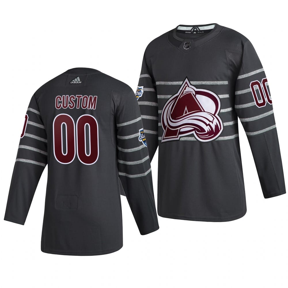 Custom NHL All-Star Jersey Name And Number 2020 Gray Game Colorado Avalanche