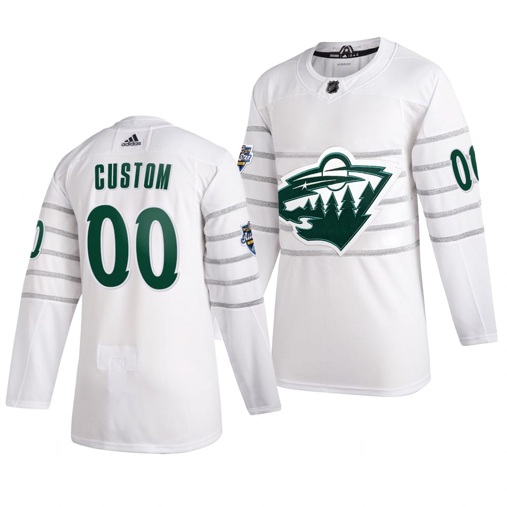 Custom NHL All-Star Jersey Name And Number 2020 White Game Minnesota Wild