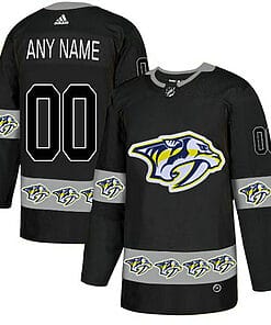 Custom Nashville Predators Jersey Name And Number Black Team Logos Fashion