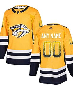 Custom Nashville Predators Jersey Name And Number Gold Drift Fashion