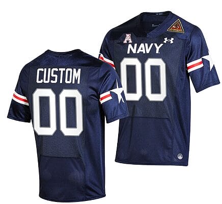 Custom Navy Midshipmen Jersey Name and Number NCAA College Football Fly Navy Rivalry