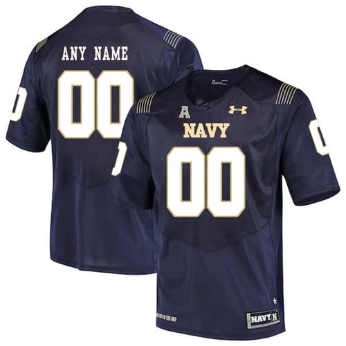 Custom Navy Midshipmen Jersey Name and Number NCAA College Football Navy Blue