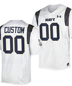 Custom Navy Midshipmen Jersey Name and Number NCAA College Football Navy White