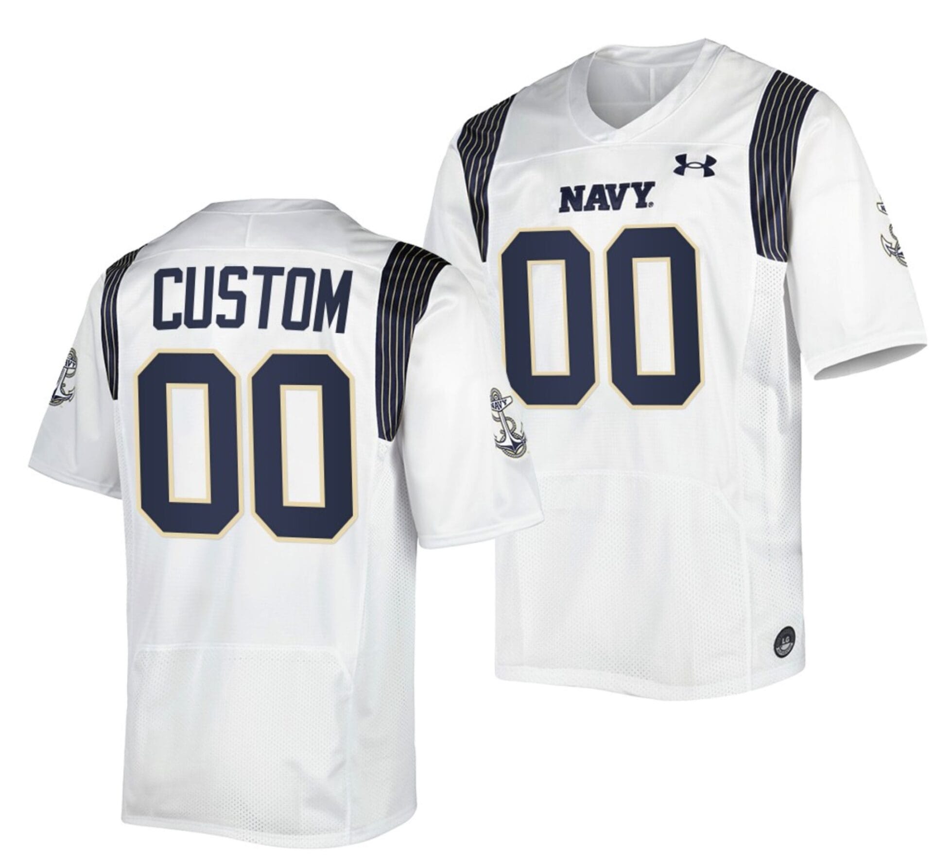 Custom Navy Midshipmen Jersey Name and Number NCAA College Football Navy White