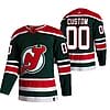 Custom New Jersey Devils Jersey Name And Number 2020-21 Green Reverse Retro Alternate NHL