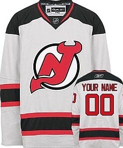 Custom New Jersey Devils Jersey Name And Number White 1