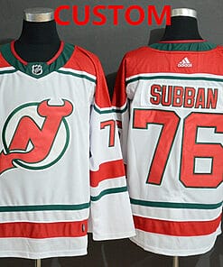 Custom New Jersey Devils Jersey Name And Number White