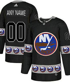Custom New York Islanders Jersey Name And Number Black Team Logos Fashion