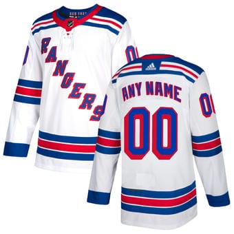 Custom New York Rangers Jersey Name And Number White