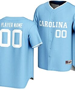 Custom North Carolina Tar Heels Jersey Name and Number Lightweight Baseball Blue